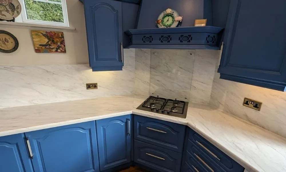 Kitchen Refurbishment Torquay - Blue Cabinets - Kitchen Edit Kitchen Refurbishment Torquay - Blue Cabinets - Kitchen Edit
